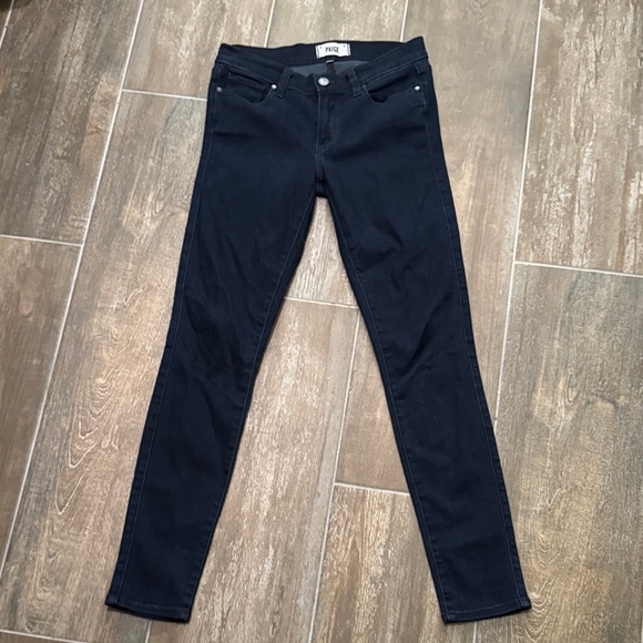 PAIGE Verdungo Ultra Skinny Dark Blue Jeans - Picture 1 of 10